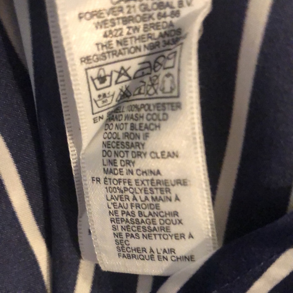 Navy blue and white striped tank - Picture 5 of 5